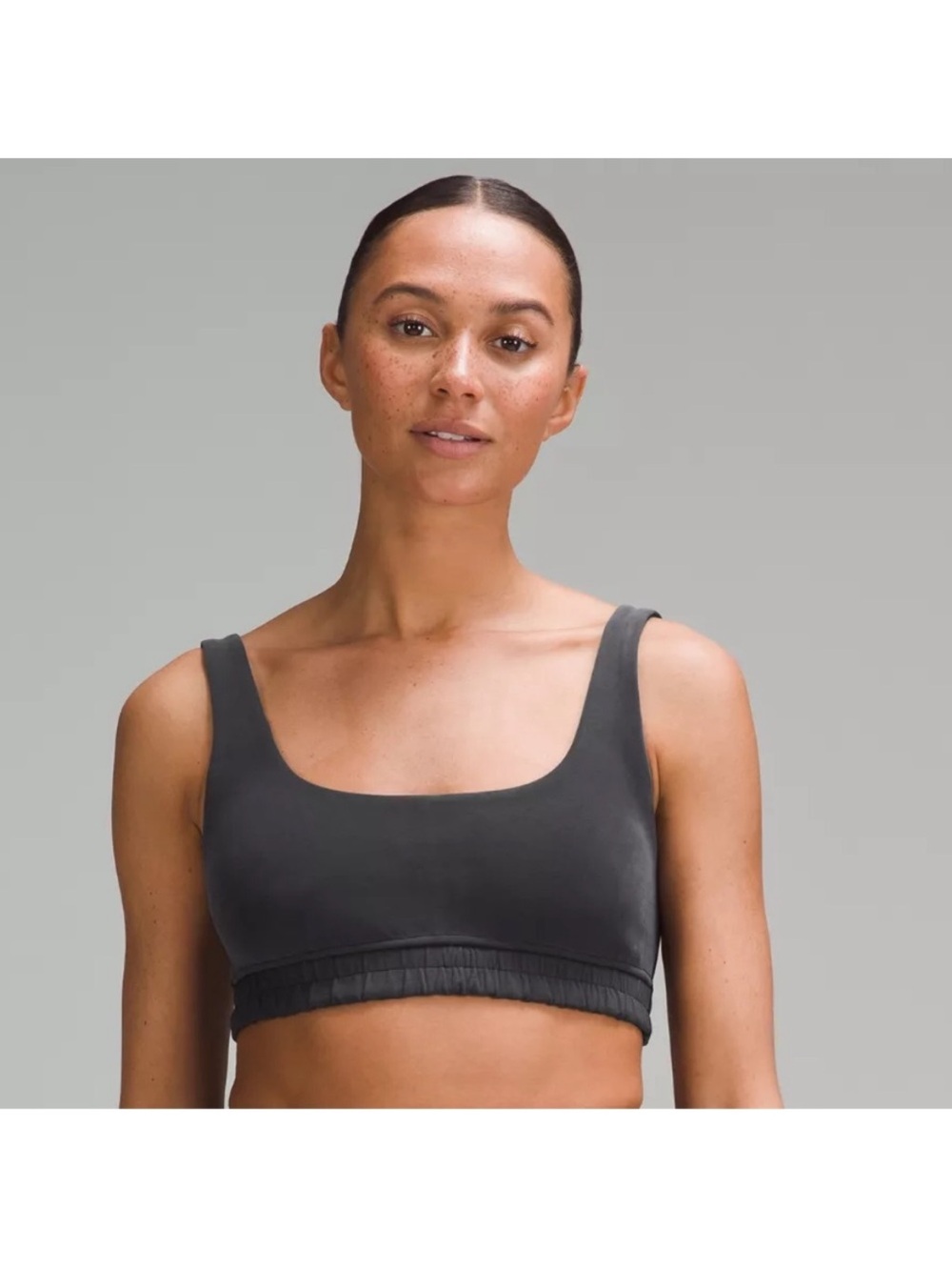 lululemon athletica Charcoal Scoop-Style Sports Bra